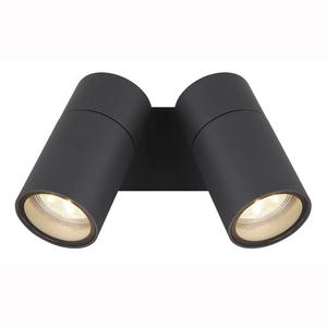 Настенный уличный светильник, алюминиевый, черный, 2 плафона Globo Lighting, антрацит