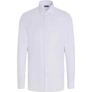 Рубашка Zegna из микроструктурированного хлопка Ermenegildo Zegna, светло-голубой