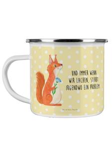 Кружка с изображением белки и цветка в пастельно-желтых тонах Mr. & Mrs. Panda