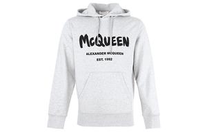 Худи с логотипом Alexander McQueen, серый