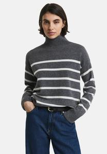 Джемпер GANT SUPERFINE STRIPE MOCK, Charcoal Melange/Grey