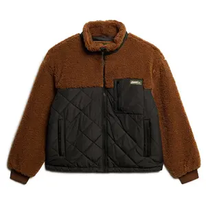 Куртка Superdry Workwear Fleece Hybrid, коричневый