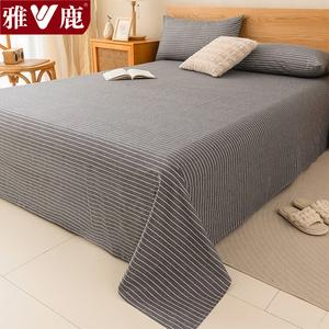 Yalu Простыня 120х210 см из 100% хлопка, цвет Xiaoxiaotiao, серые тонкие полоски