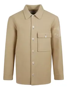 Пальто с карманами Jil Sander, бежевый