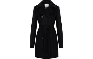 Приталенное Длинное Пальто SportMax, Черный