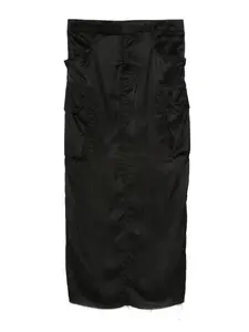 Юбка миди с бахромой Rick Owens, черный