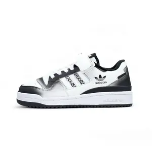Adidas Originals Износостойкие низкие кроссовки для скейтбординга FORUM унисекс, черные, белые
