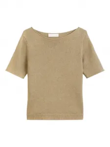 Вязаная футболка с вырезом лодочка Marc O'Polo, нейтральный