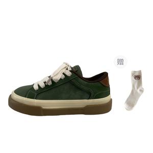 Абразивостойкие низкие скейтерские кроссовки для женщин BINGO DUCK, зеленый