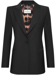 Philipp Plein шерстяной блейзер с декором Skull, черный