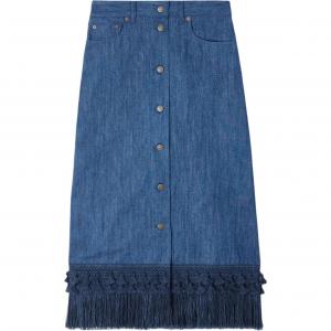 Джинсовая длинная юбка для женщин Valentino, синий