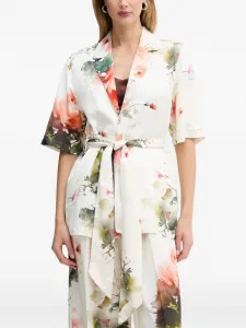 Блузка с цветочным принтом Silvian Heach, белый