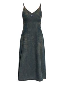 Платье из денима De-Beld-S с V-образным вырезом Diesel, синий