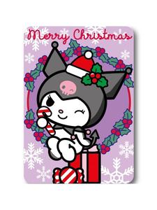 Рождественское флисовое одеяло Kuromi 100x140 см Hello Kitty