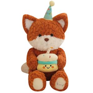 Плюшевая игрушка Birthday Bear Birthday Fox успокаивающая кукла плюшевая кукла высота 40см Click
