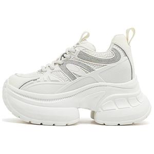 Женские кроссовки с низким верхом и массивной подошвой, устойчивые к истиранию, увеличивающие рост DAPHNE, Ecru