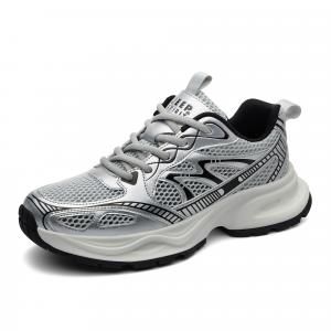 Низкие массивные кроссовки мужские серебристые JEEP SPIRIT, Premium Feel-Moon Sand Silver