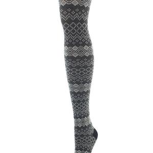 Горизонтальные бриллиантовые свитер-леггинсы из хлопковой смеси Memoi, Black