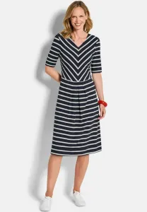 Трикотажное платье Goldner, Navy /White Striped