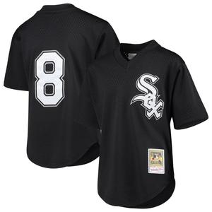Молодежный Джерси Mitchell & Ness Bo Jackson Black Chicago White Sox Cooperstown Collection сетчатый тренировочный трикотаж Unbranded