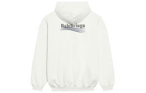 Толстовка женская Balenciaga с капюшоном, белый / черный