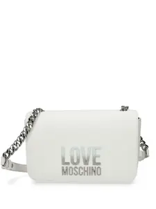 Сумка через плечо с логотипом Love Moschino, белый