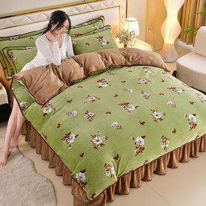 FUANNA Комплект постельного белья 4 предмета, 200 см, пододеяльник 220x240 см, цветочный принт Dreams of Blooming Flowers