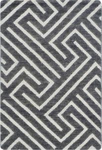 Ковер SAFAVIEH, 61 x 92 см, Santa Fe Collection Charcoal / Silver STF535B ручной работы в стиле Mid-Century Modern из шерсти