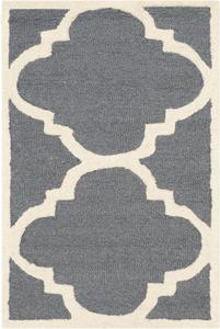 Ковер SAFAVIEH, 77 x 122 см, Cambridge Collection Dark Grey/Ivory CAM140X ручной работы марокканский узор премиальная шерсть