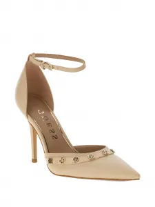 Босоножки на каблуке Nanae 4G Peony Guess Usa, бежевый