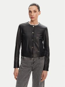 Облегающая кожаная куртка Marion Serge Pariente, черный