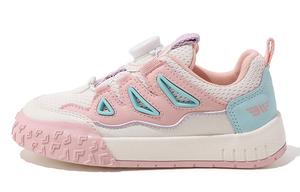 Детские кроссовки для скейтбординга с низким верхом, устойчивые к ударам и скольжению, дышащие, износостойкие BIG WASP, бежевый/розовый