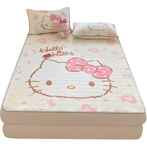 Полиэстеровый комплект из трёх предметов, можно стирать, освежающая простыня, подъюбник и пододеяльник Sanrio, MMKT