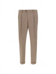 Брюки в складку Devore, бежевый