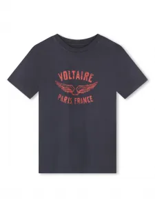 Футболка с логотипом Zadig & Voltaire Kids, синий