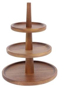 Сервировочное блюдо Homla MOOKA, бежевый - частично массив дерева - 25 x 32 x 25 см