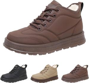 Женские зимние ботинки снегоходные водонепроницаемые противоскользящие ботильоны на каждый день, теплые уличные слипоны, зимние высокие хлопковые туфли для работы и прогулок с поддержкой свода стопы Generic, A-Coffee