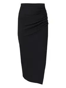 Юбка асимметричная со сборками Carolina Herrera, черный