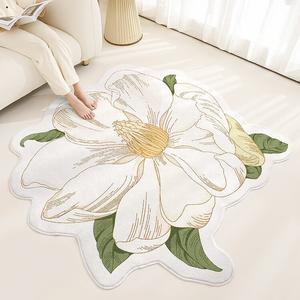 Budis Ковер 100 см для гостиной/кабинета, круглый, белый