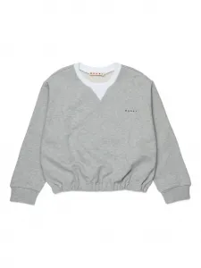 Толстовка с круглым вырезом Marni Kids, серый