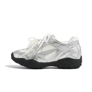 QING MISS Дышащие легкие низкие повседневные кроссовки для женщин с эффектом увеличения роста Silver