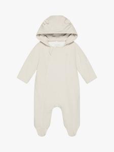 Детский комбинезон из хлопковой смеси с рубчиком MORI, Ecru