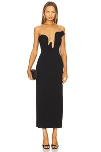 Платье миди Rosalyn Bardot, black