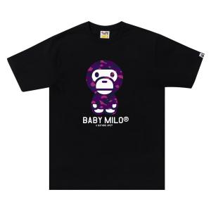 Футболка BAPE Color Camo Baby Milo, черный/фиолетовый