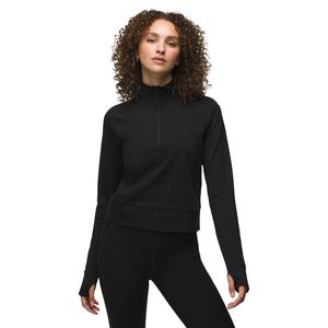 Женская футболка Ice Flow с половинной молнией prAna, Black