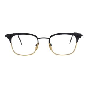 Металлическая квадратная оправа для очков мужская черная THOM BROWNE