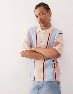 Трикотажное поло с короткими рукавами в кремовом цвете Prohibited