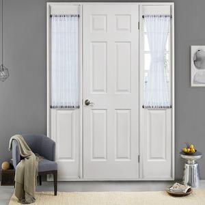 Прозрачные французские дверные шторы THD — набор из 2 шт., белый