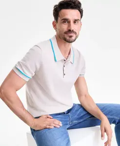 Мужская рубашка-поло из 100% кашемира, стандартного кроя Club Room, серый