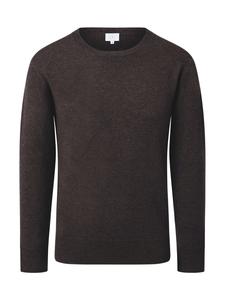 Свитер с круглым вырезом в цвете серо-коричневый меланж CASH-MERE.CH
